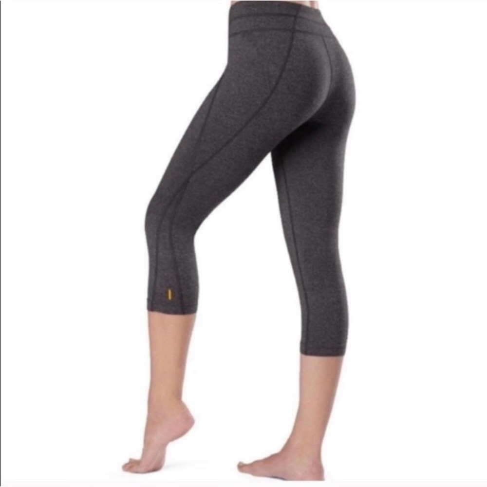 Lucy Powermax Hatha Gray Crop Leggings Small